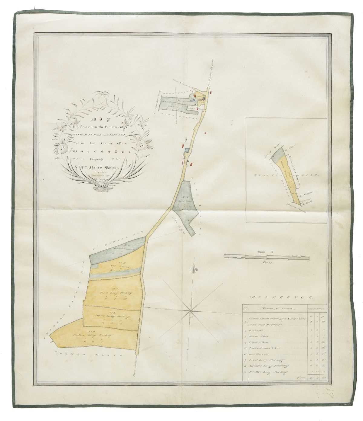 Lot 123 - Estate Plans.  Two manuscript plans, early 19th century