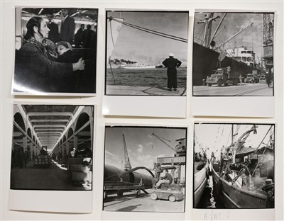 Lot 133 - Israel.  A group of 16 photographs of Haifa Docks and people by Sara Ayal, circa 1960s