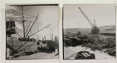 Lot 133 - Israel.  A group of 16 photographs of Haifa Docks and people by Sara Ayal, circa 1960s