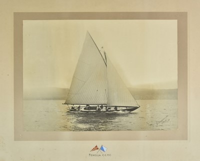 Lot 244 - Yachting. A pair of photographs of racing yachts, circa 1900