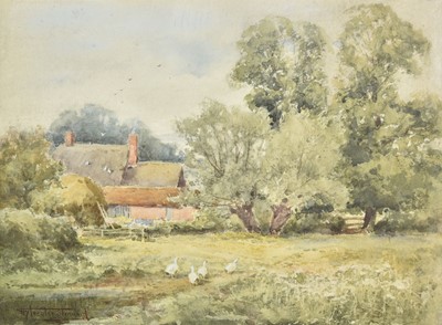 Lot 423 - Stannard (Henry John Sylvester, 1870-1951). The Back of a Farm at Riseley, Bedfordshire