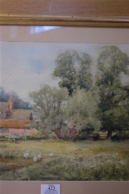 Lot 423 - Stannard (Henry John Sylvester, 1870-1951). The Back of a Farm at Riseley, Bedfordshire