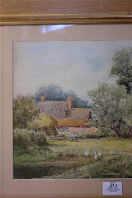 Lot 423 - Stannard (Henry John Sylvester, 1870-1951). The Back of a Farm at Riseley, Bedfordshire