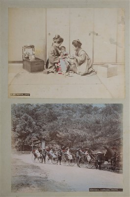 Lot 55 - China & Japan. A large scrap album containing photographs and prints, late 19th & early 20th century
