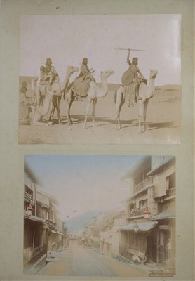 Lot 55 - China & Japan. A large scrap album containing photographs and prints, late 19th & early 20th century