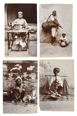 Lot 32 - India. A group of 10 carte-de-visite photographs of Indian servants and itinerants, c. 1890