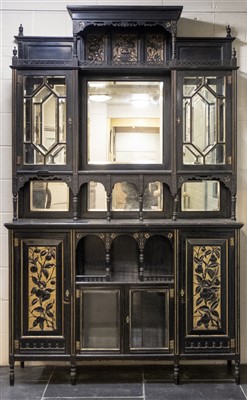 Lot 135 - Sideboard. A Victorian Aesthetic period mirror-back sideboard