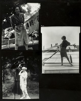 Lot 244 - Munkacsi (Martin, 1896-1963). Three contact prints on one sheet, circa 1930s, printed circa 1960