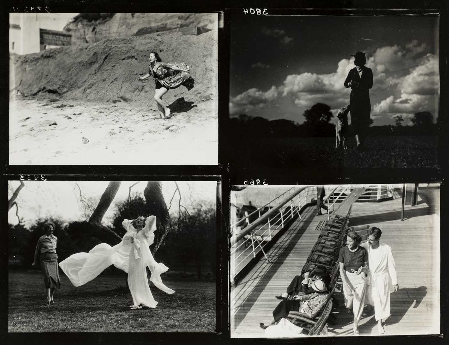 Lot 250 - Munkacsi (Martin, 1896-1963). Four contact prints on one sheet, circa 1930s, printed circa 1960