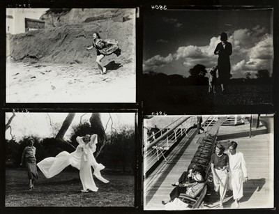 Lot 250 - Munkacsi (Martin, 1896-1963). Four contact prints on one sheet, circa 1930s, printed circa 1960