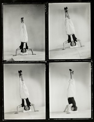 Lot 253 - Munkacsi (Martin, 1896-1963). Four contact prints on one sheet, circa 1939, printed circa 1960