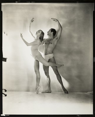 Lot 260 - Munkacsi (Martin). A group of 4 contact prints of two dancers on 4 sheets, c. 1940s, printed c. 1960