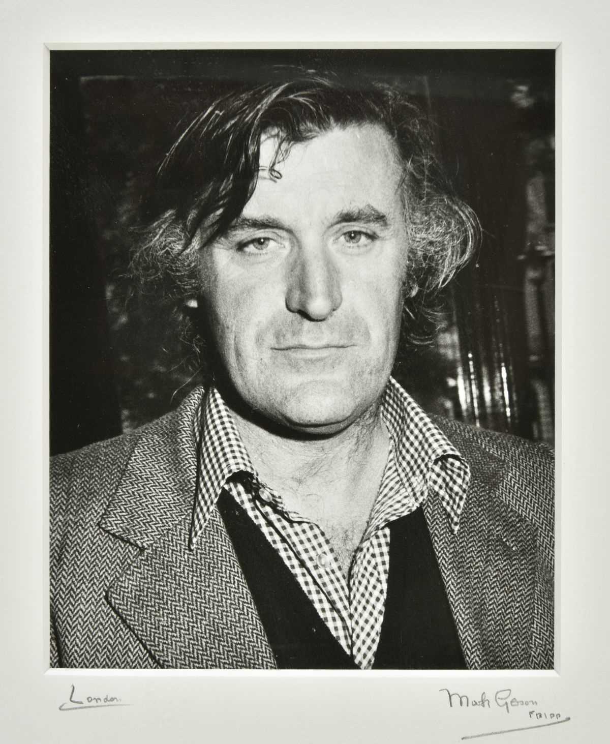 Lot 190 - Hughes (Ted, 1930-1998). A head and shoulders portrait by Mark Gerson, (born 1921), circa 1970s