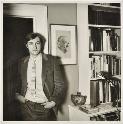 Lot 192 - Barnes (Julian, born 1946). Portrait of Julian Barnes, vintage gelatin silver print, circa 1980