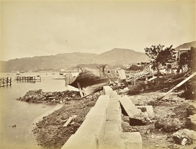 Lot 41 - Hong Kong. An album containing 32 mounted albumen prints, c. 1870s