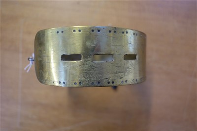 Lot 56 - Dog collar. A Victorian brass dog collar