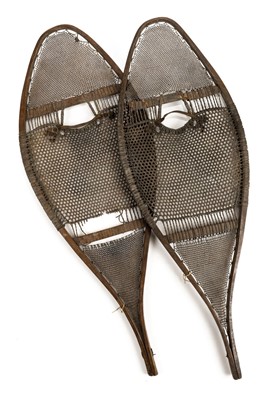 Lot 113 - North American Indian. A pair of early 20th-century snow shoes