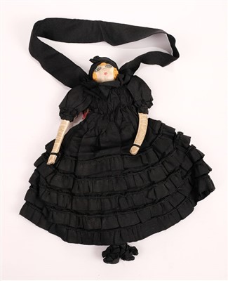 Lot 163 - Handbags. A bag in the form of a doll, 1920s