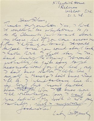 Lot 293 - Wittgenstein (Ludwig, 1889-1951). Autograph letter signed, 'Ludwig Wittgenstein', 21 February 1948