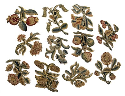 Lot 177 - Needlework slips. A collection of slips, English, mid 17th century