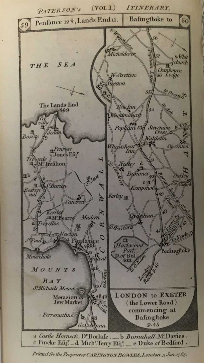 Lot 85 - Paterson (Daniel). Paterson's British Itinerary, 2 volumes, 1st edition, 1785