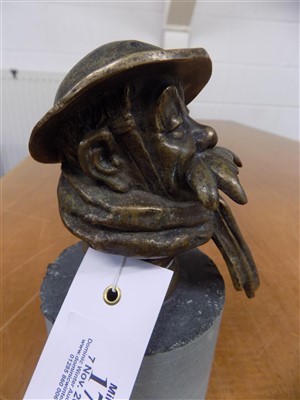 Lot 175 - Bairnsfather (Bruce, 1887-1959). A bronze "Old Bill" car mascot