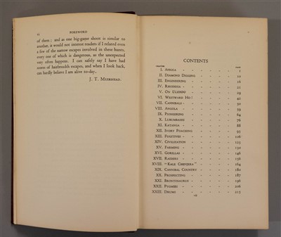 Lot 215 - Muirhead (J.T.) Ivory Poaching and Cannibals in Africa, 1st edition, 1933