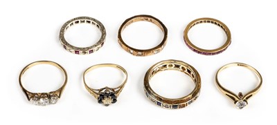 Lot 27 - Rings. A mixed collection of dress rings