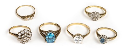 Lot 26 - Rings. A collection of dress rings, mostly 9ct gold