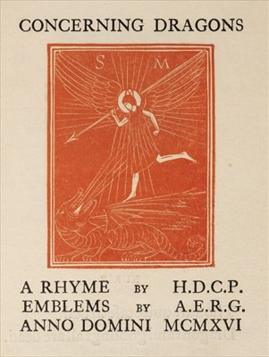 Lot 773 - Gill (Eric, illustrator). Concerning Dragons, 1916