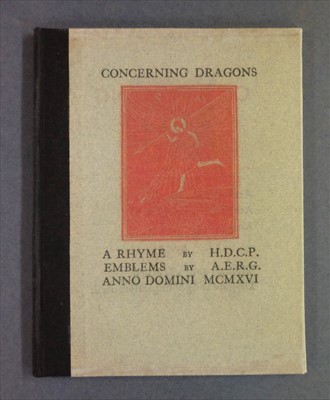 Lot 773 - Gill (Eric, illustrator). Concerning Dragons, 1916