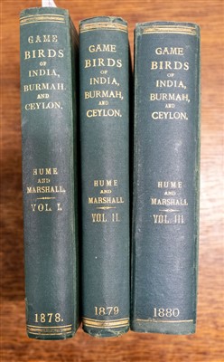 Lot 245 - Hume (Allan). The Game Birds of India, Burmah, and Ceylon, 1st edition, 1879-81