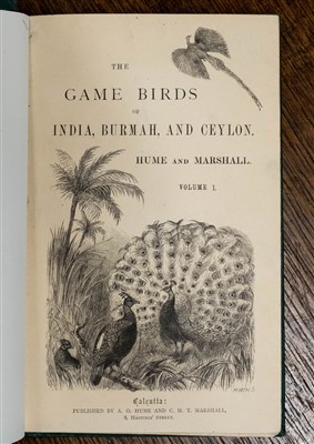 Lot 245 - Hume (Allan). The Game Birds of India, Burmah, and Ceylon, 1st edition, 1879-81