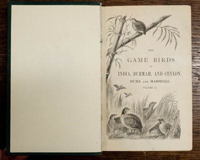 Lot 245 - Hume (Allan). The Game Birds of India, Burmah, and Ceylon, 1st edition, 1879-81