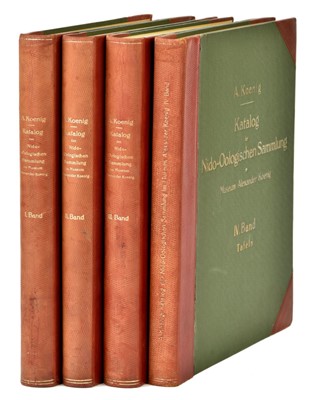 Lot 249 - König (Alexander). Katalog der Nido-Oologischen Sammlung, 1st edition, 1932