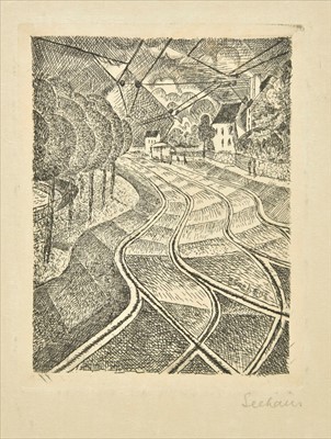 Lot 446 - Seehaus (Paul Adolf, 1891-1919). Street with tramrails, 1917