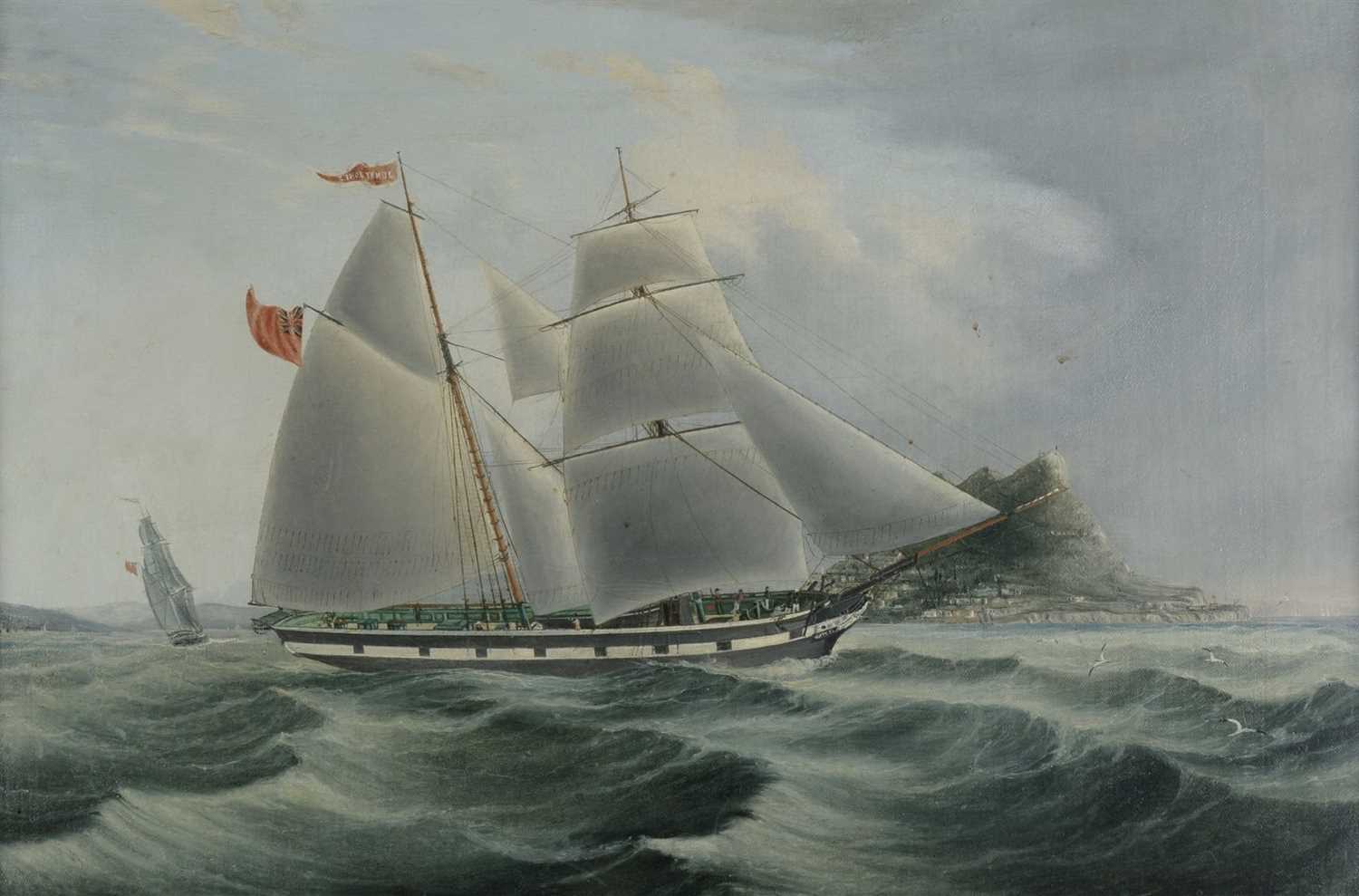 Lot 337 - Marine School. British cutter underway, 20th