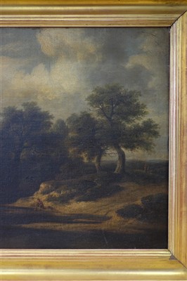 Lot 213 - Ruysdael (Salomon, 1602 - 1670). Landscape with figures by a pool