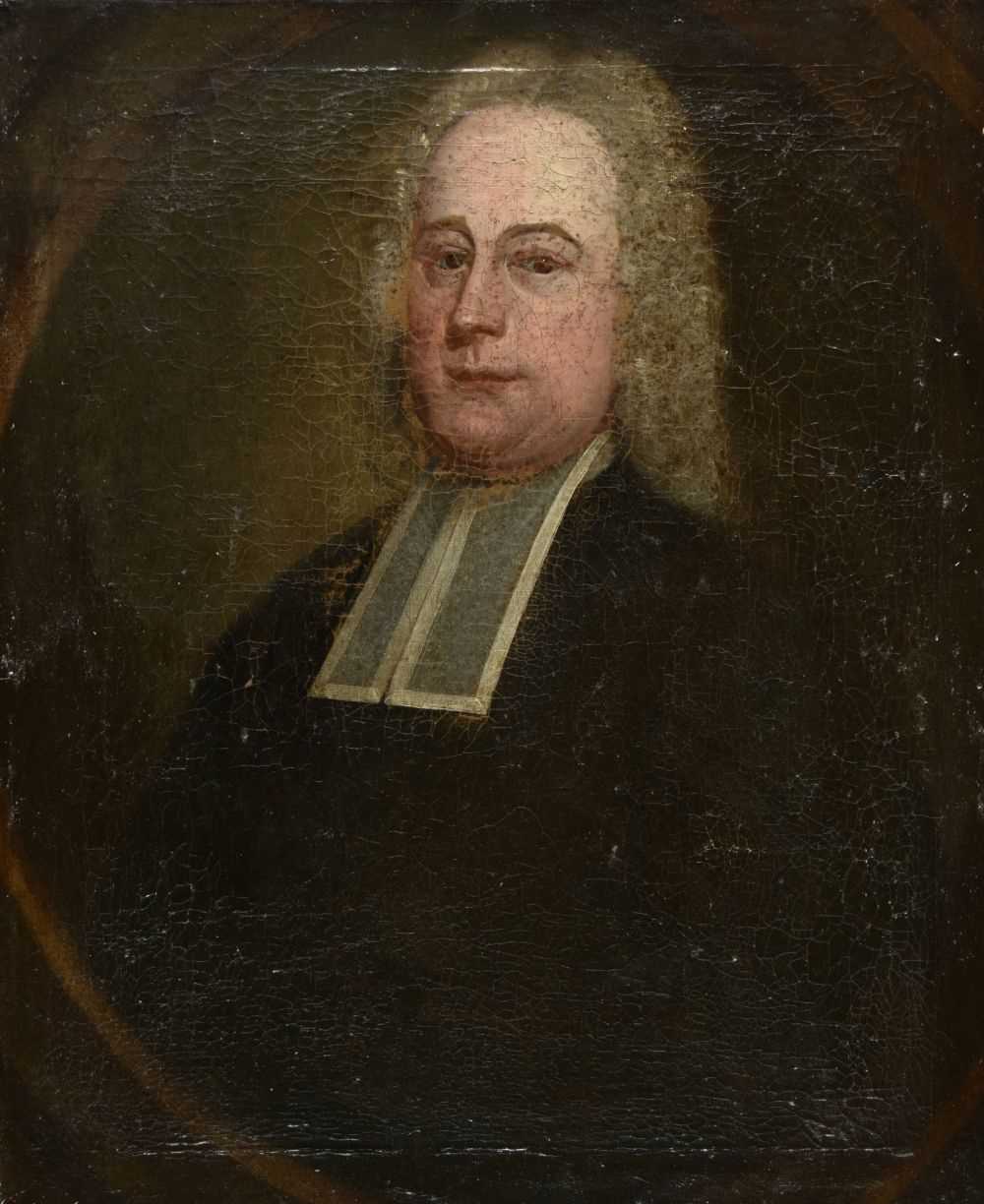 Lot 204 - English School. Portrait of a Clergyman, circa 1720