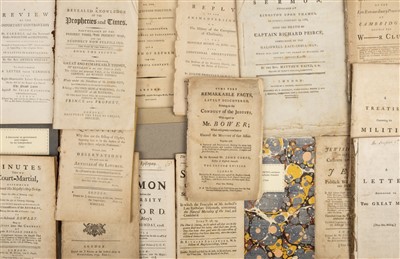 Lot 373 - Pamphlets. Approximately 90 18th century pamphlets, including politics, sermons, reports etc.