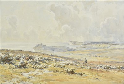 Lot 425 - Swanwick (Joseph Harold, 1866-1929). The Old Lighthouse, Beachy Head, circa 1925