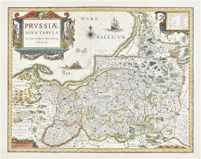 Lot 104 - Prussia. Blaeu (G.), Prussiae Nova Tabula Auctore Gasparo Henneberg..., circa 1635