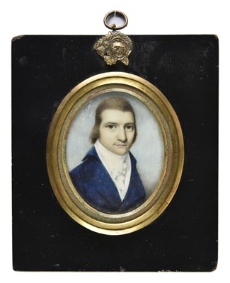Lot 260 - Miniature. Portrait of a Young Gentleman, circa 1800