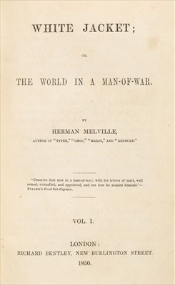Lot 531 - Melville (Herman). White Jacket; or, the World in a Man-of-War, 2 volumes, 1st edition, 1850