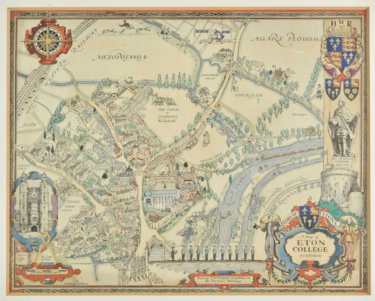 Lot 37 - Eton. Wagstaff (H. M.), A Map of Eton College and its Environs, circa 1948