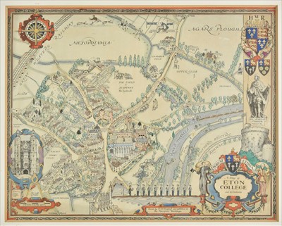 Lot 44 - Eton. Wagstaff (H. M.), A Map of Eton College and its Environs, circa 1948