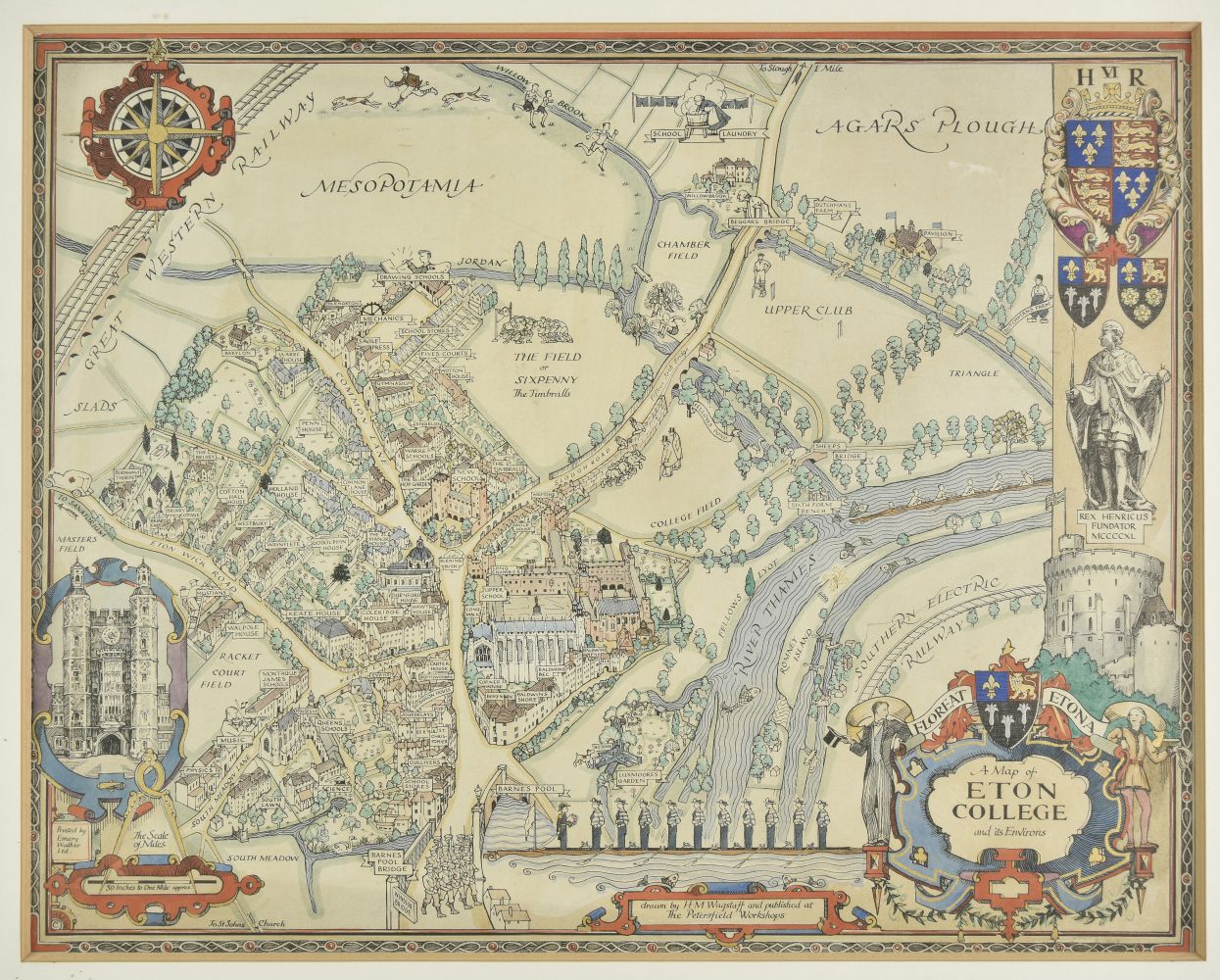 Lot 37 - Eton. Wagstaff (H. M.), A Map of Eton College