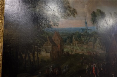 Lot 207 - Flemish School. The Village Feast, oil on canvas