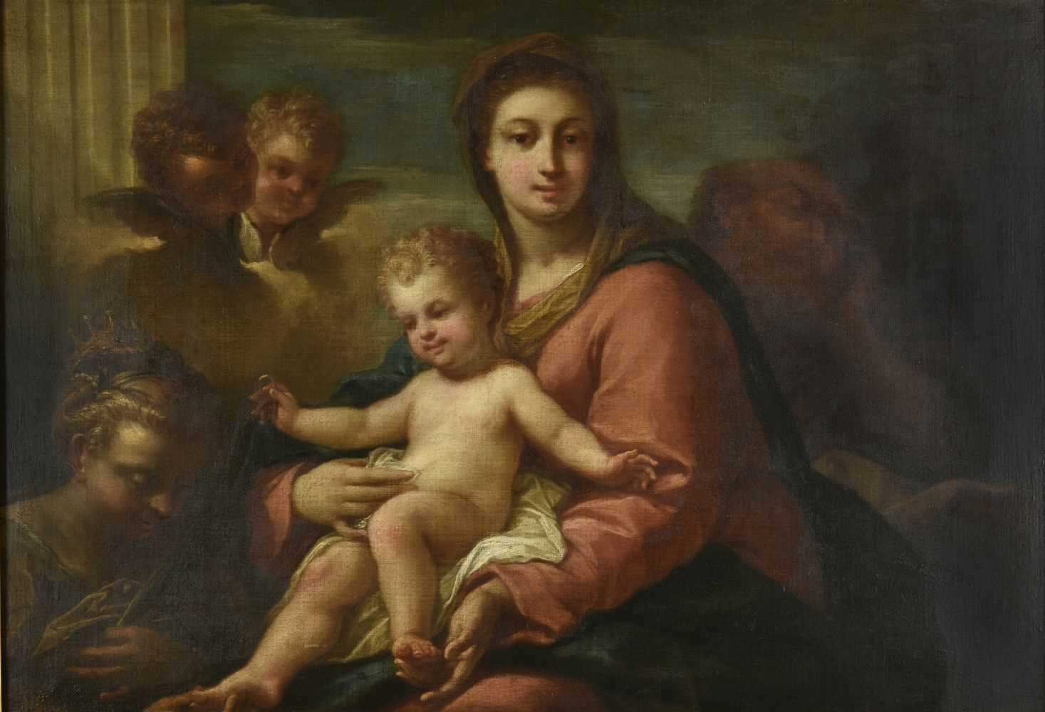 210 - Italian School. The Holy Family, 17th century,
