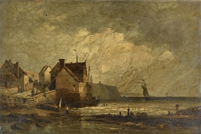 Lot 275 - English School. Landscape on the South Coast of England, mid 19th century